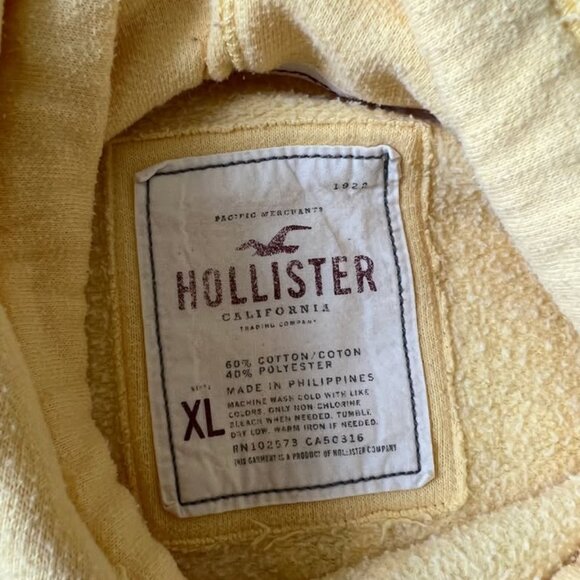 VINTAGE Y2K 2000's Yellow Hollister Hoodie - Picture 3 of 4